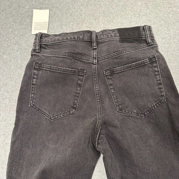 NWT Abercrombie & Fitch Womens The Dad High Rise Jeans Black Sz 26 2s Distressed - Picture 14 of 16